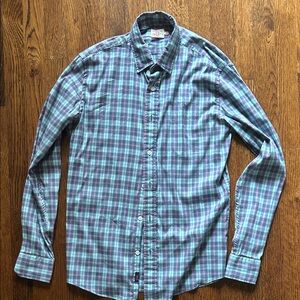 Faherty Casual Plaid Shirt - Blue and Purple